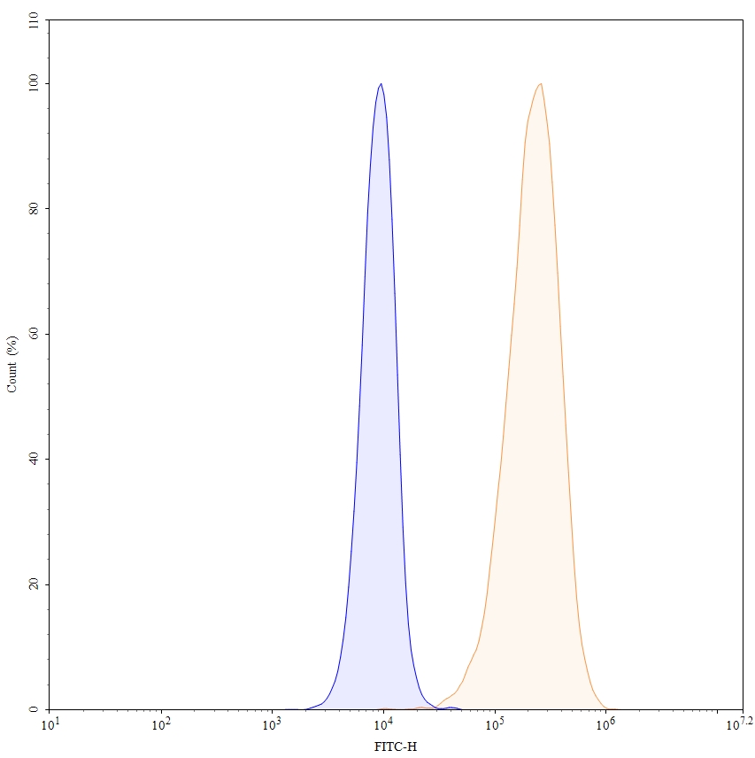 Flow Cytometry results for Anti-Human CD98/SLC3A2 Antibody (Ab110), FITC