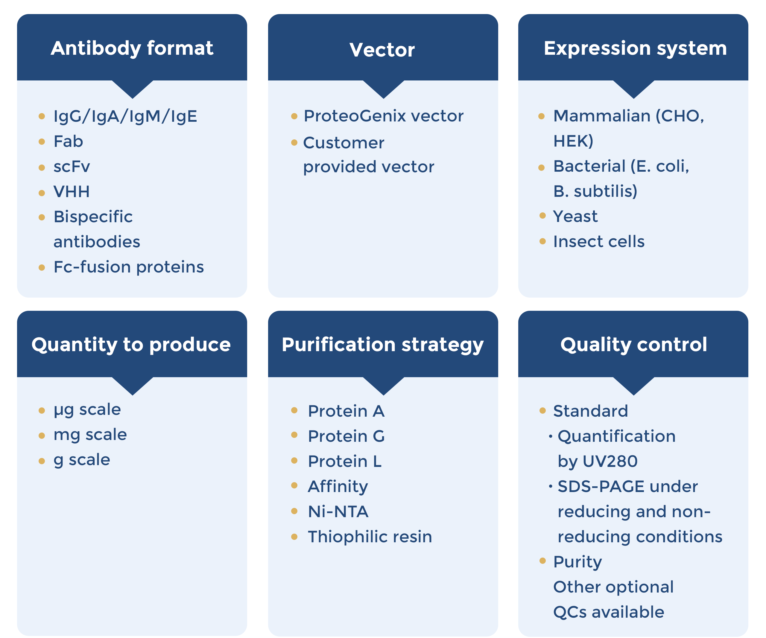 Custom recombinant antibody production